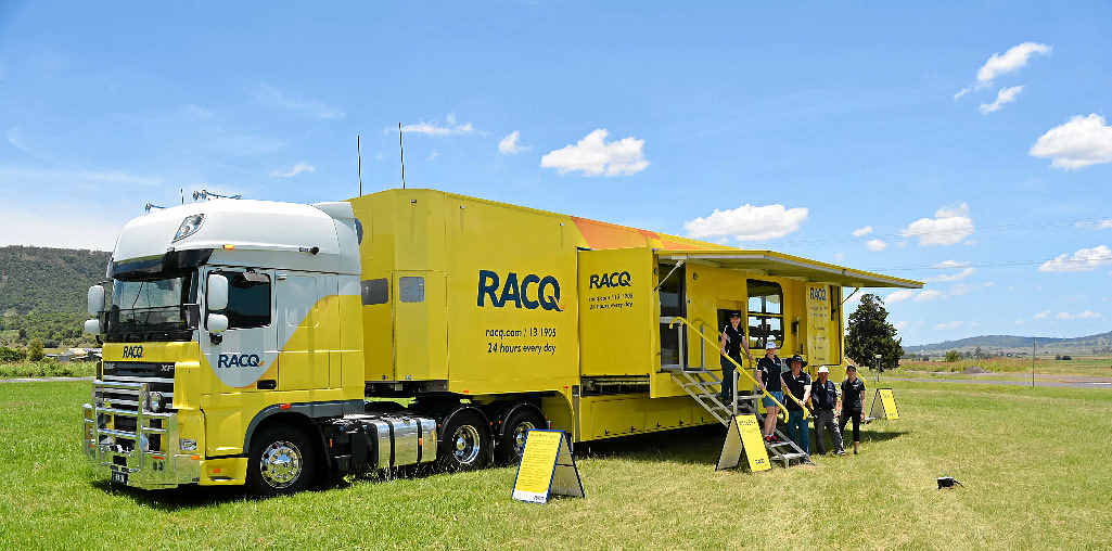 The RACQ Mobile Member Centre at the Gladfield Driver Reviver site. The RACQ Mobile Member Centre at the Gladfield Driver Reviver site.